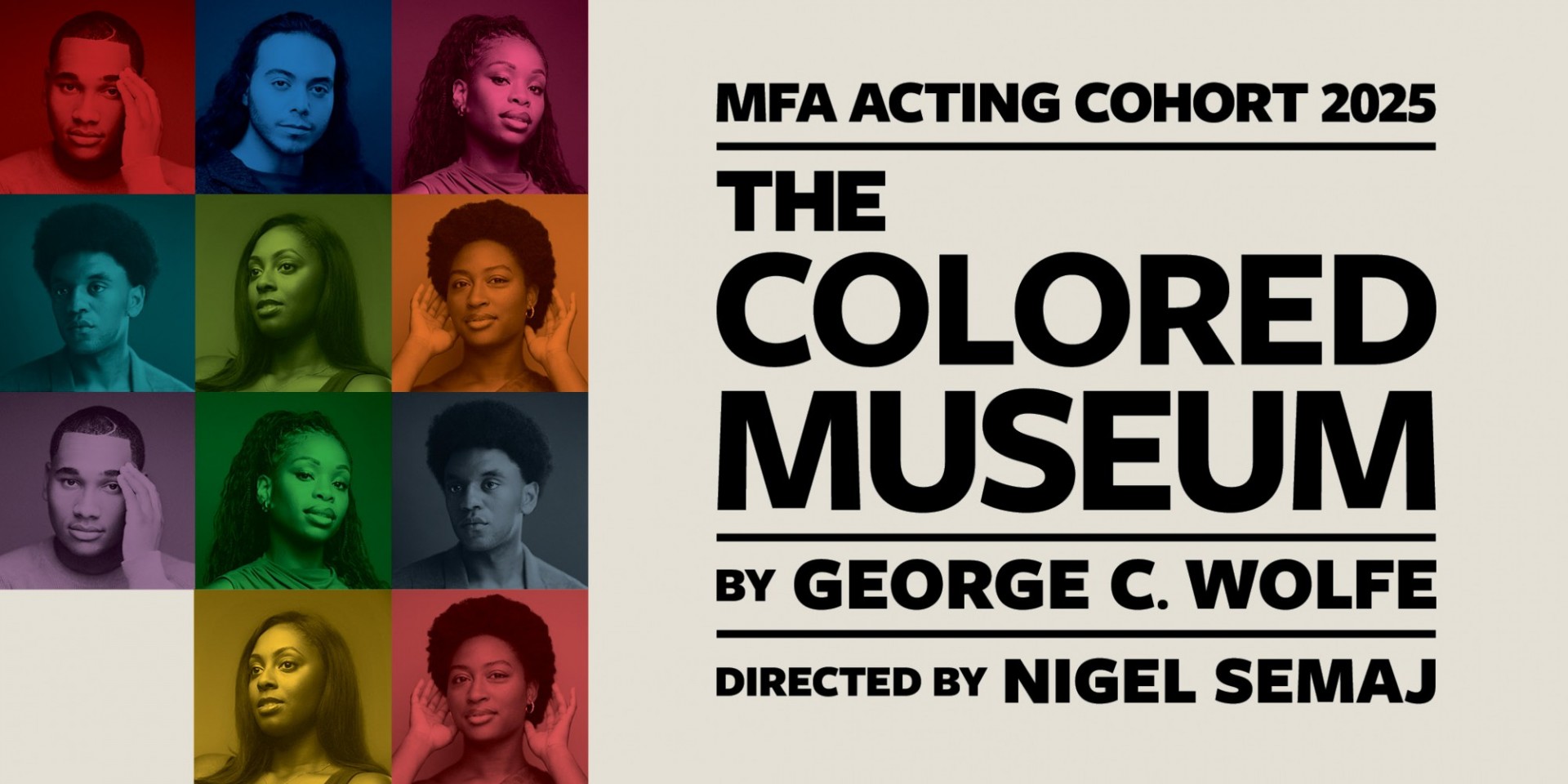the colored museum text on poster