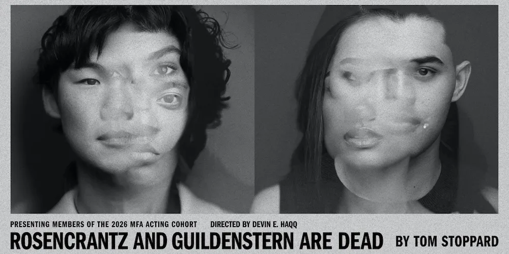 image of two faces, fragmented, blurred and composited together